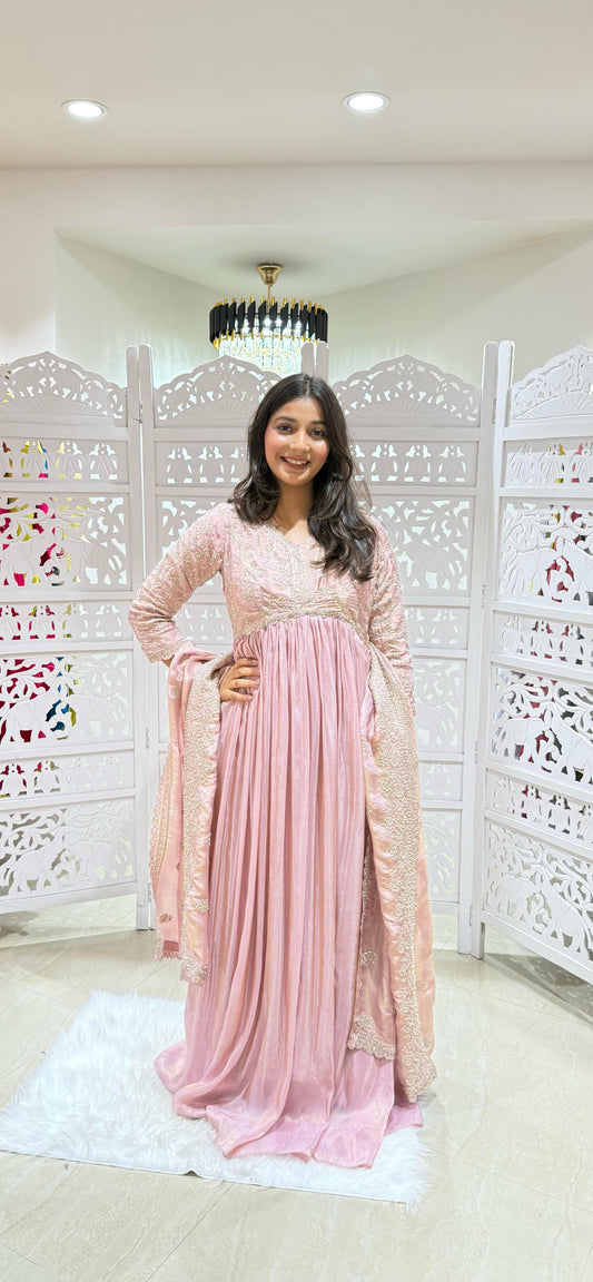 Gown Jardoshi Kathdaana Motiwork