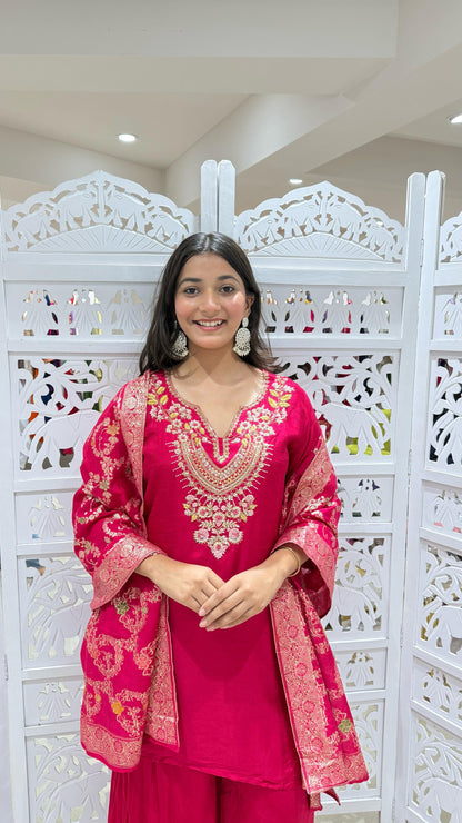 Kurti plazo with dupatta