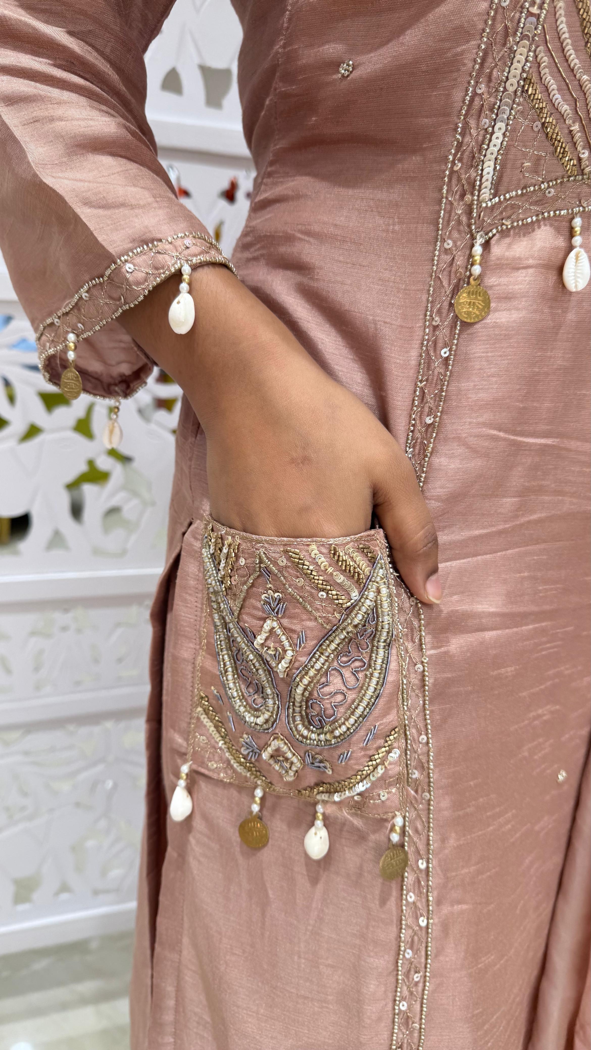 Pockets kurti with pant and Duppatta