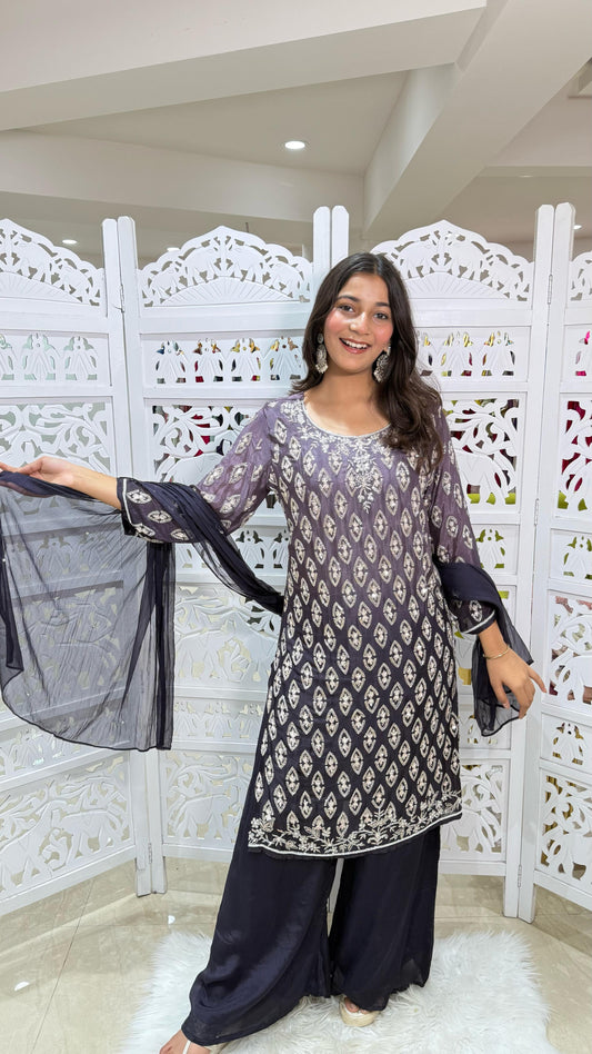 Kurti plazo with dupatta