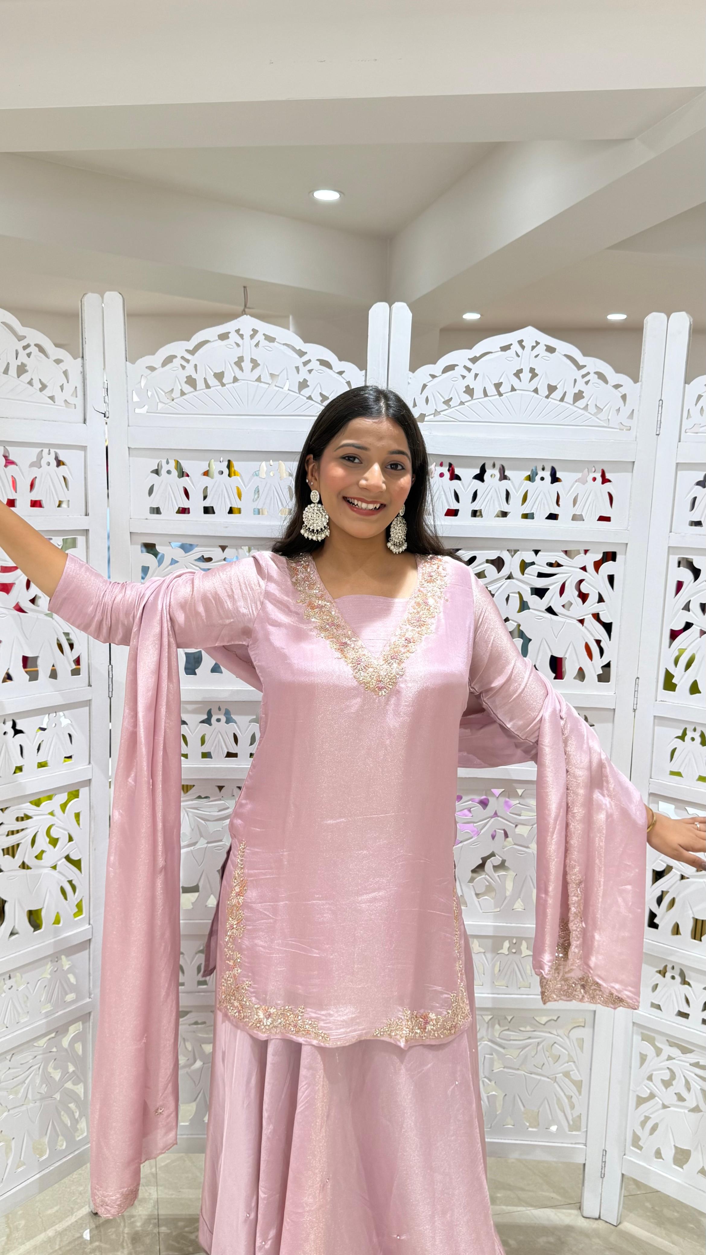 Three piece kurti skirt with dupatta