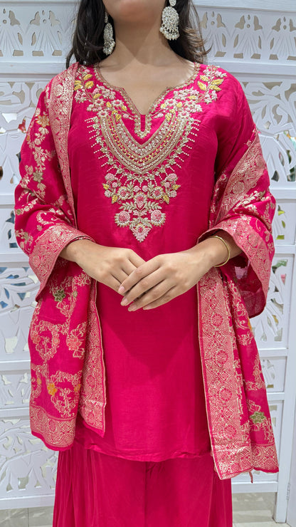 Kurti plazo with dupatta