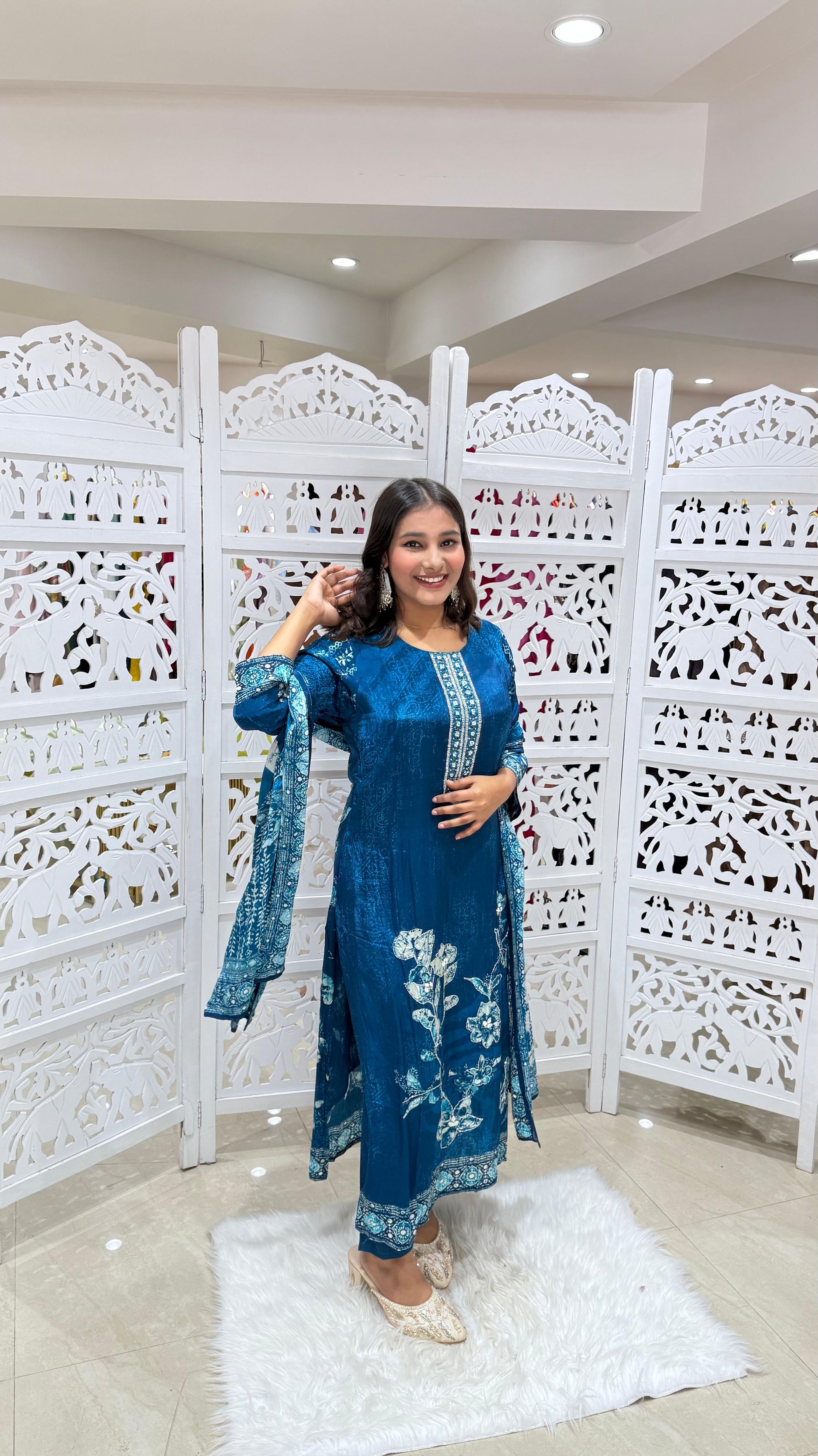 Kurti pant with dupatta