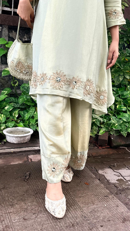 Kurti plazo with pouch