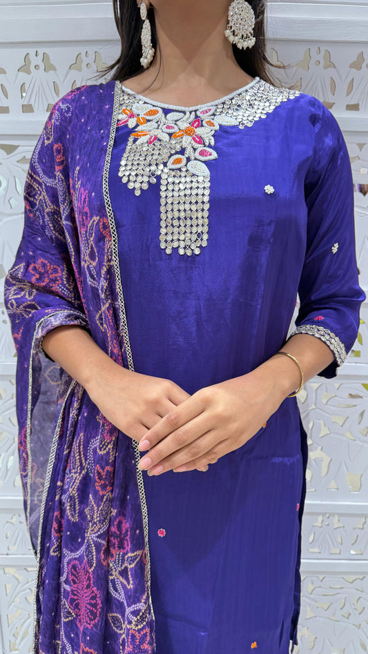 Kurti plazo with dupatta