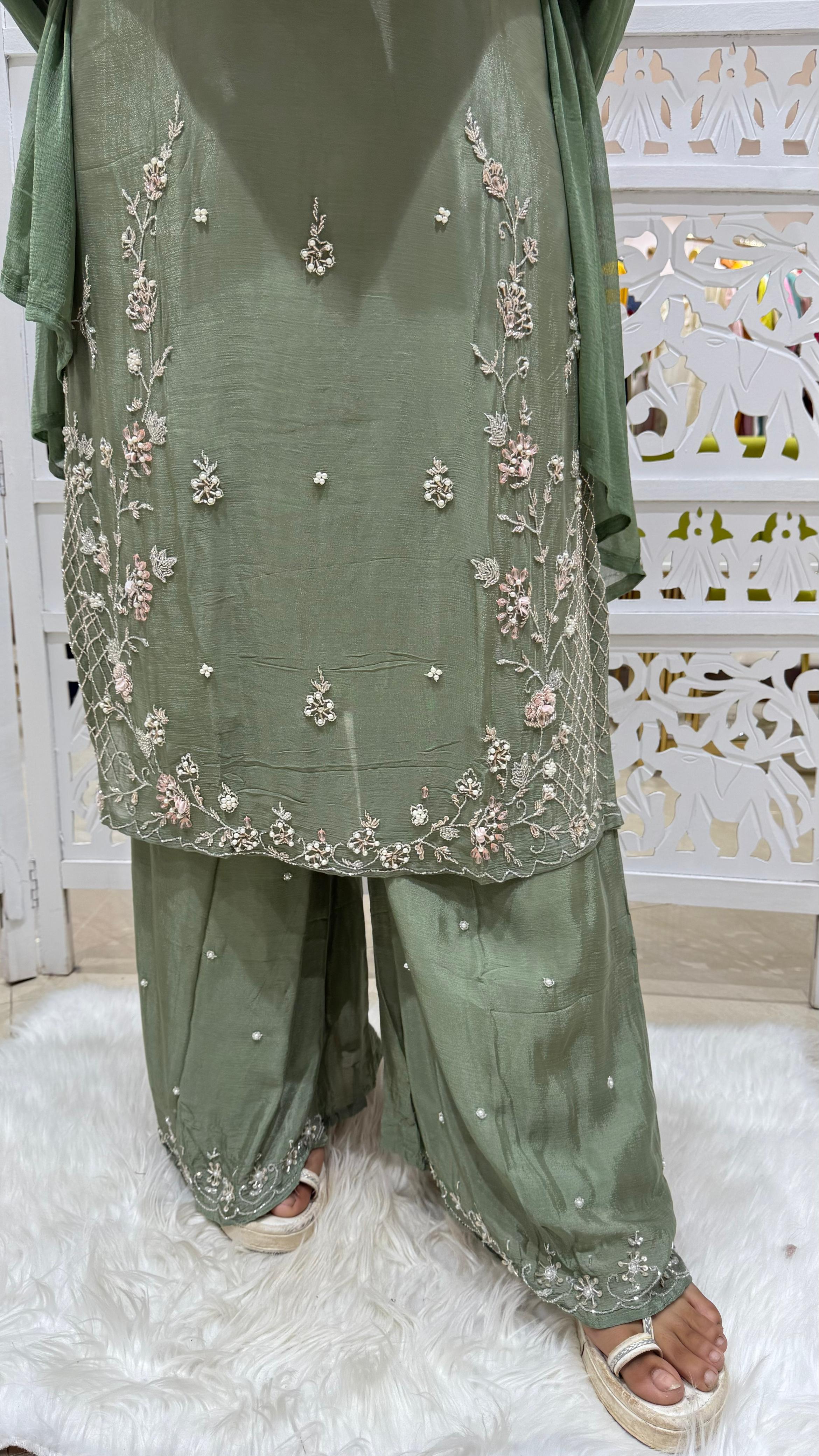Kurti plazo with Duppata