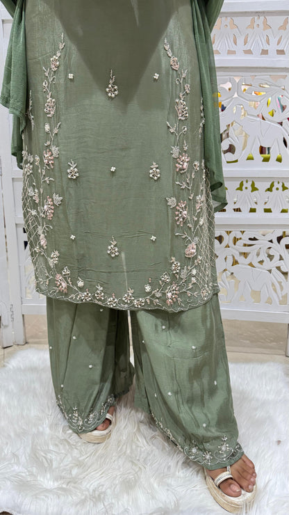 Kurti plazo with Duppata