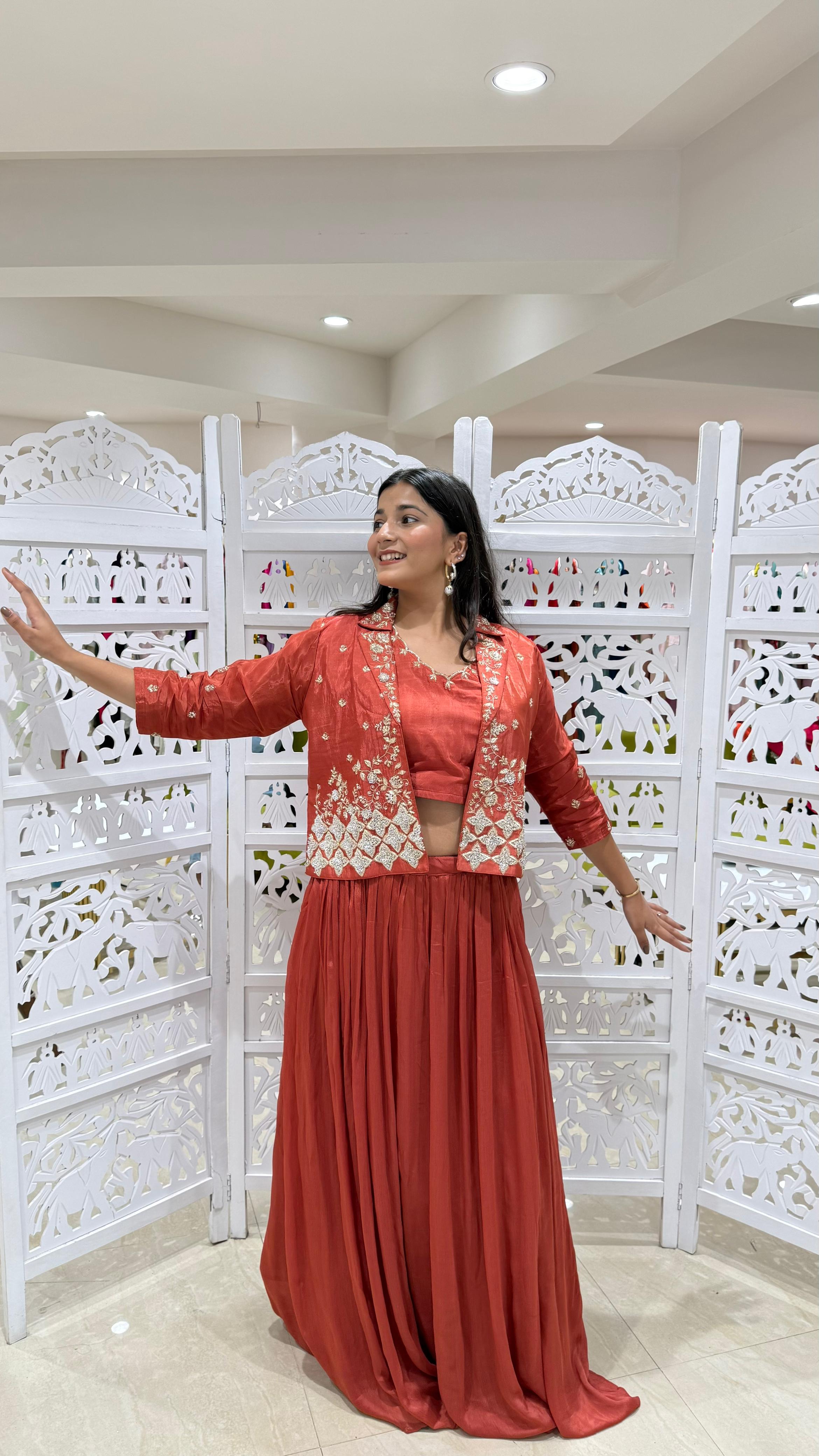 Lehenga jardoshi motiwork Sequence