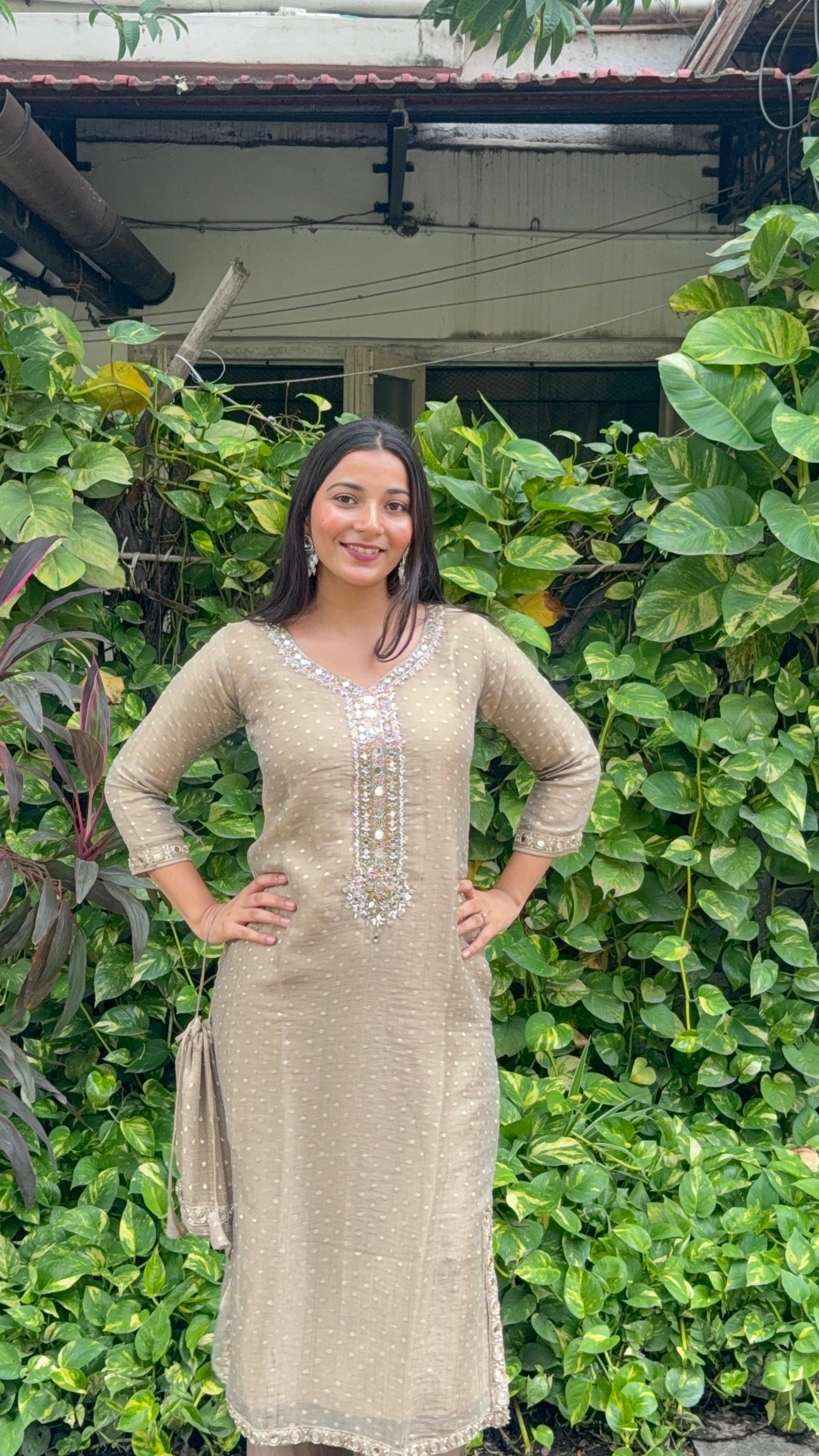 Two piece with potli bag