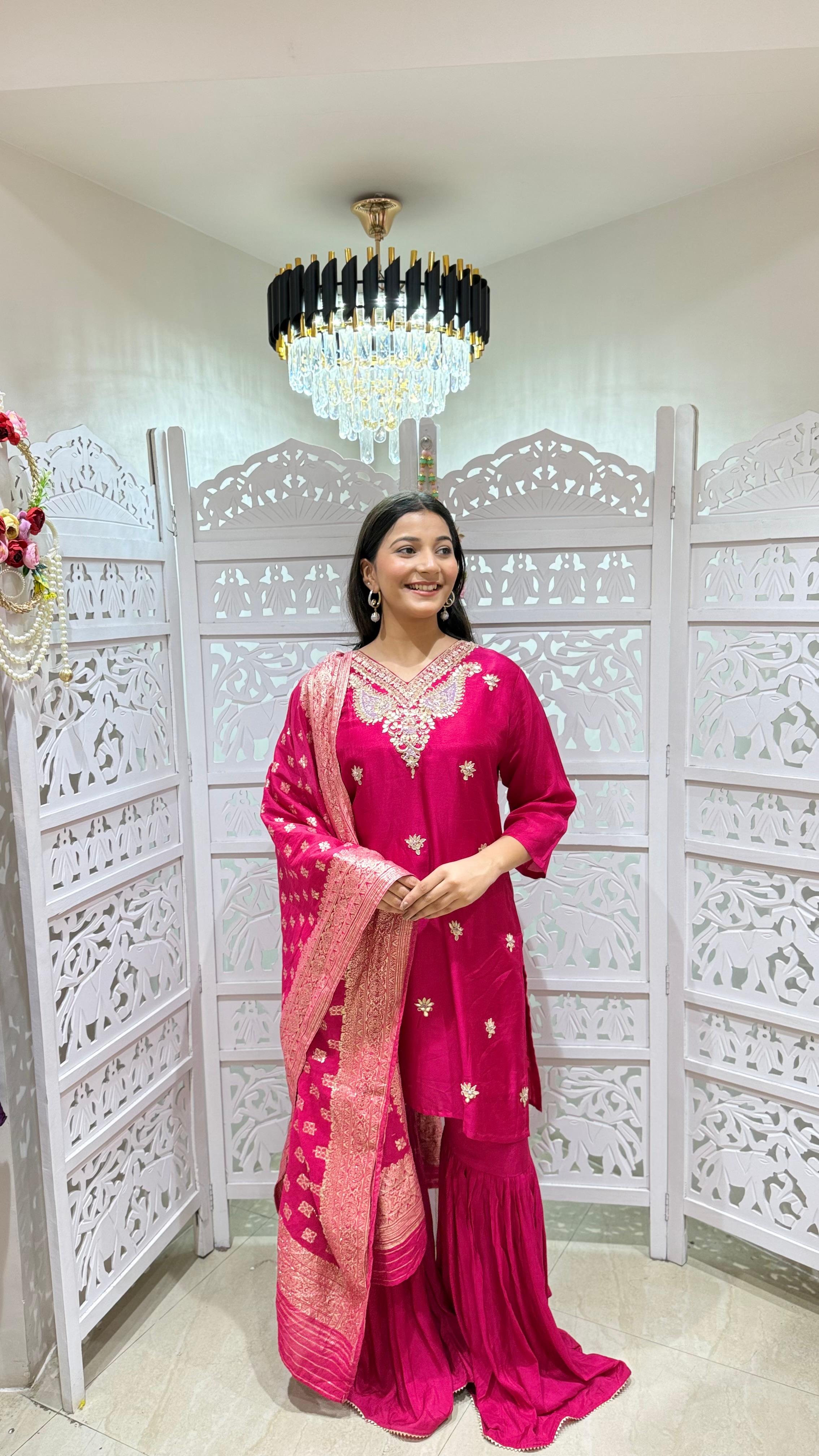 Kurti sharara with Duppata
