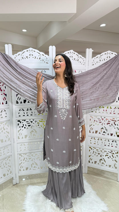 Kurti plazo with dupatta