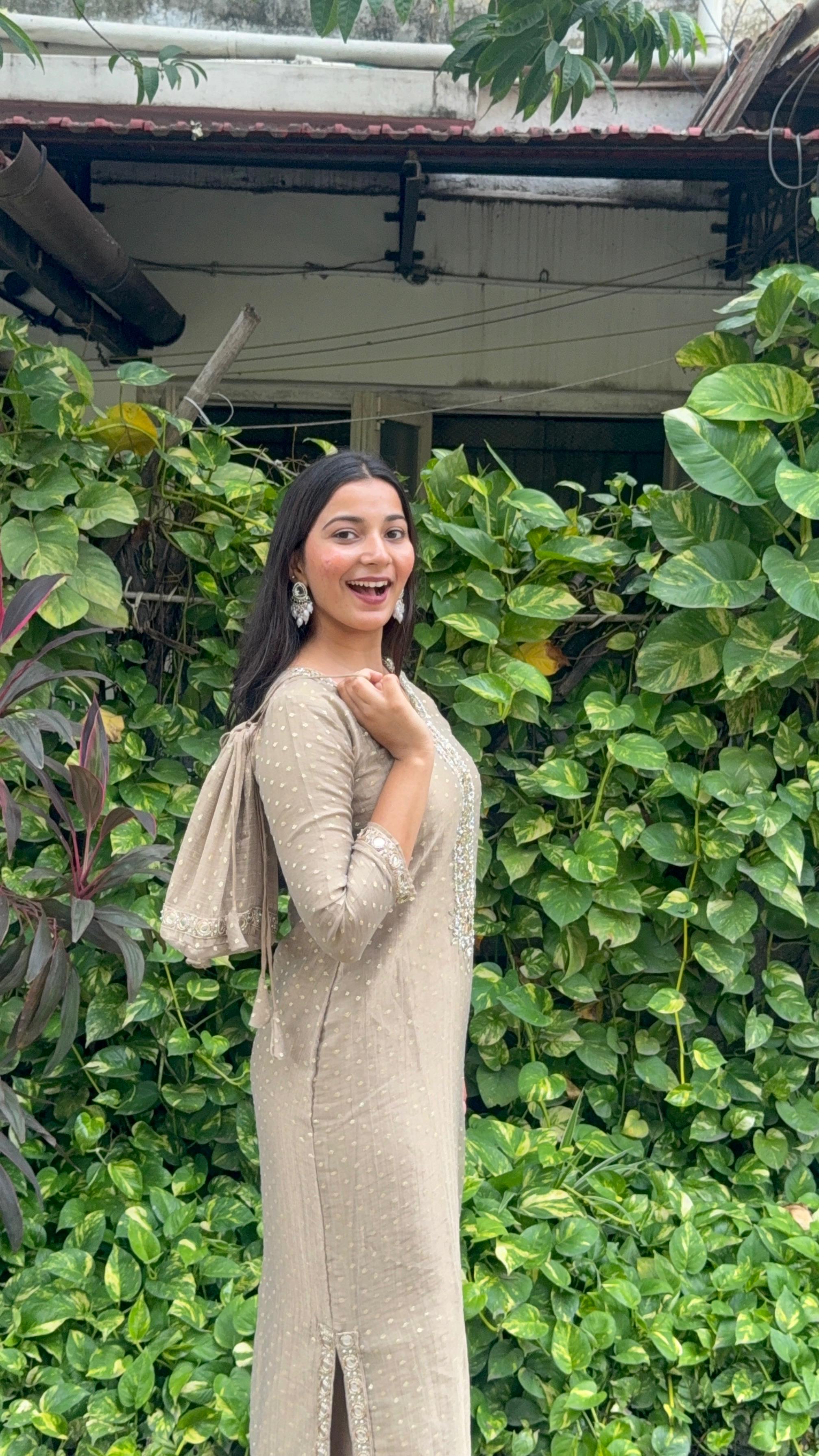 Two piece with potli bag
