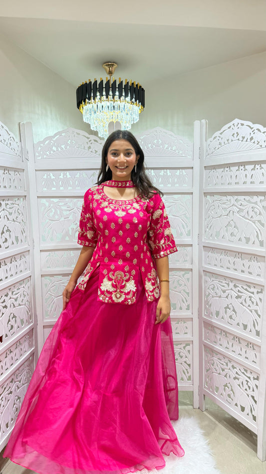 Two piece with Neck dupatta