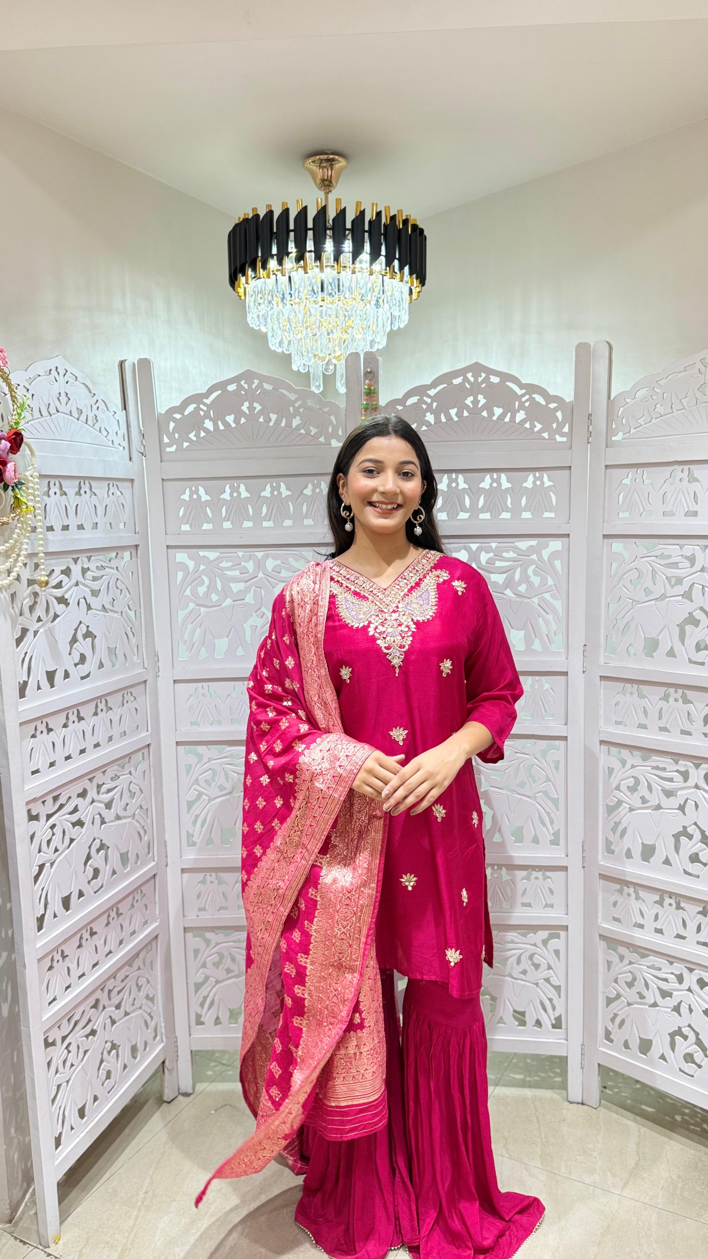 Kurti sharara with Duppata