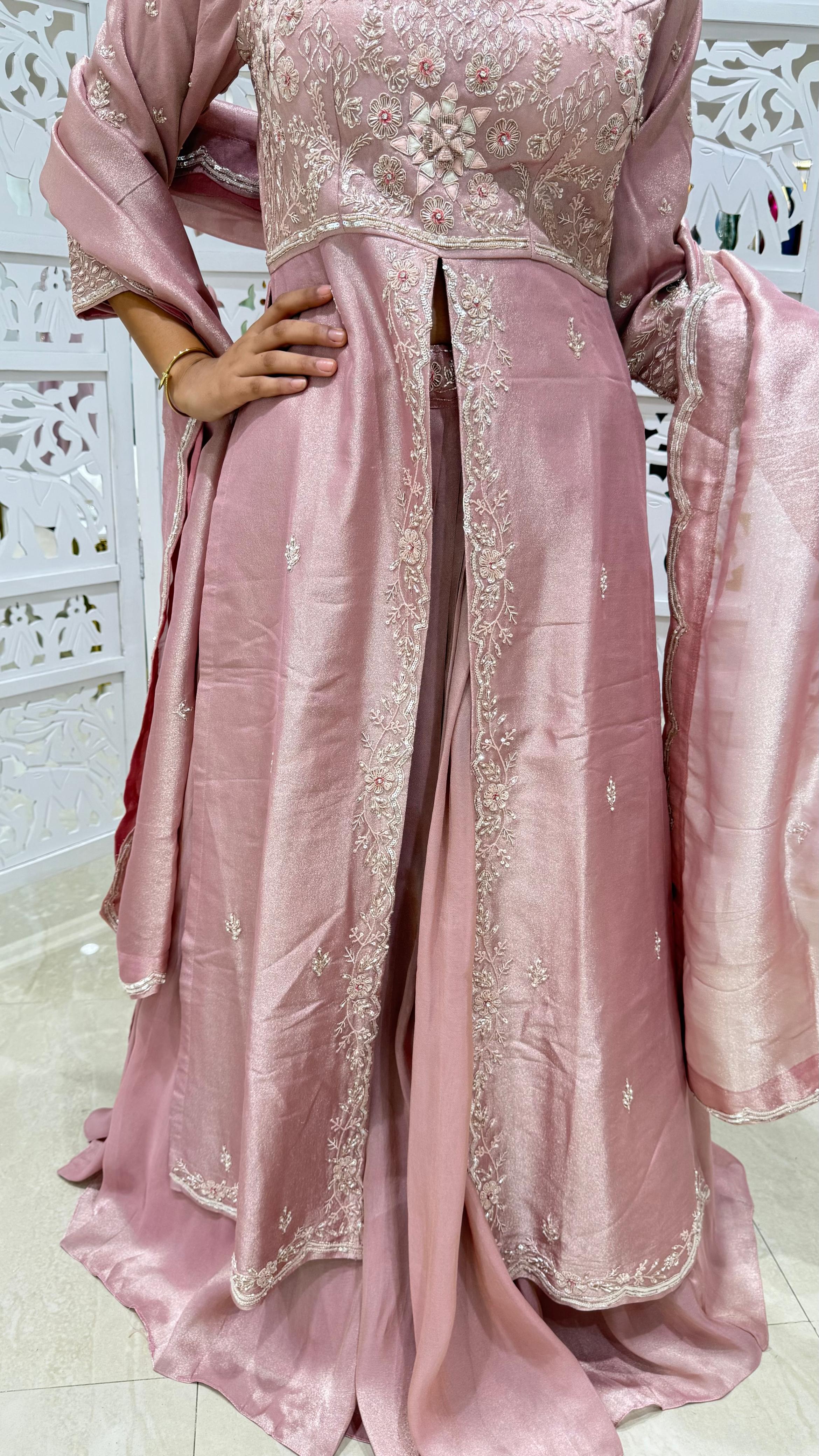 Lehenga jardoshi motiwork Sequence threadwok