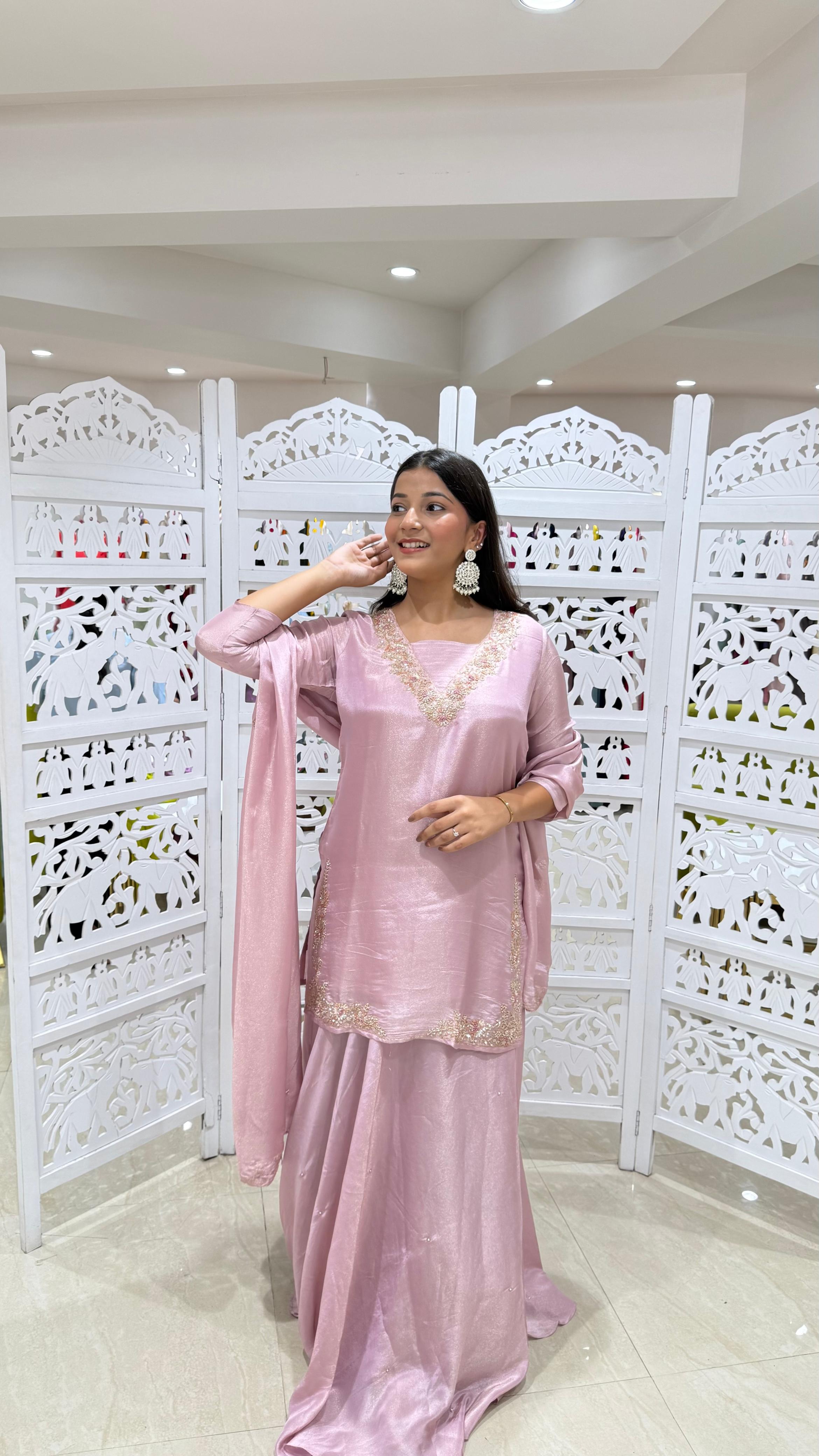 Three piece kurti skirt with dupatta
