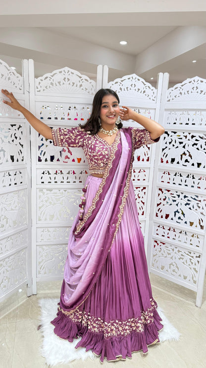Lehenga Sequence jardoshi Threadwork