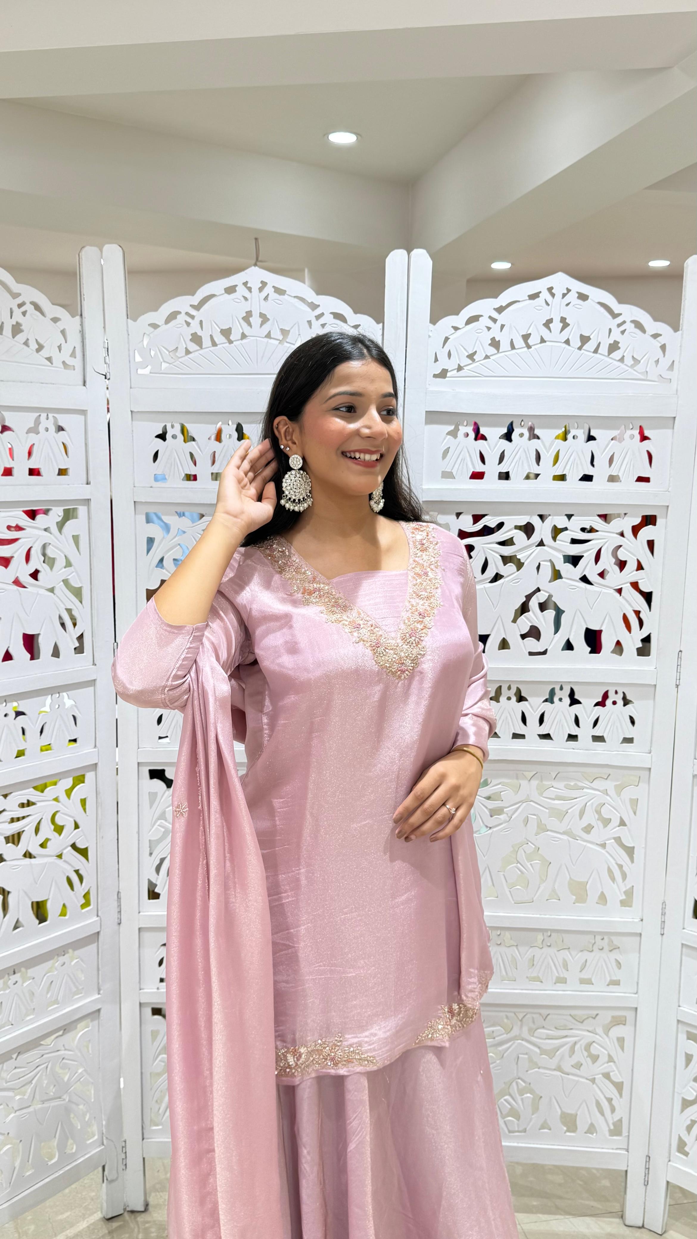 Three piece kurti skirt with dupatta