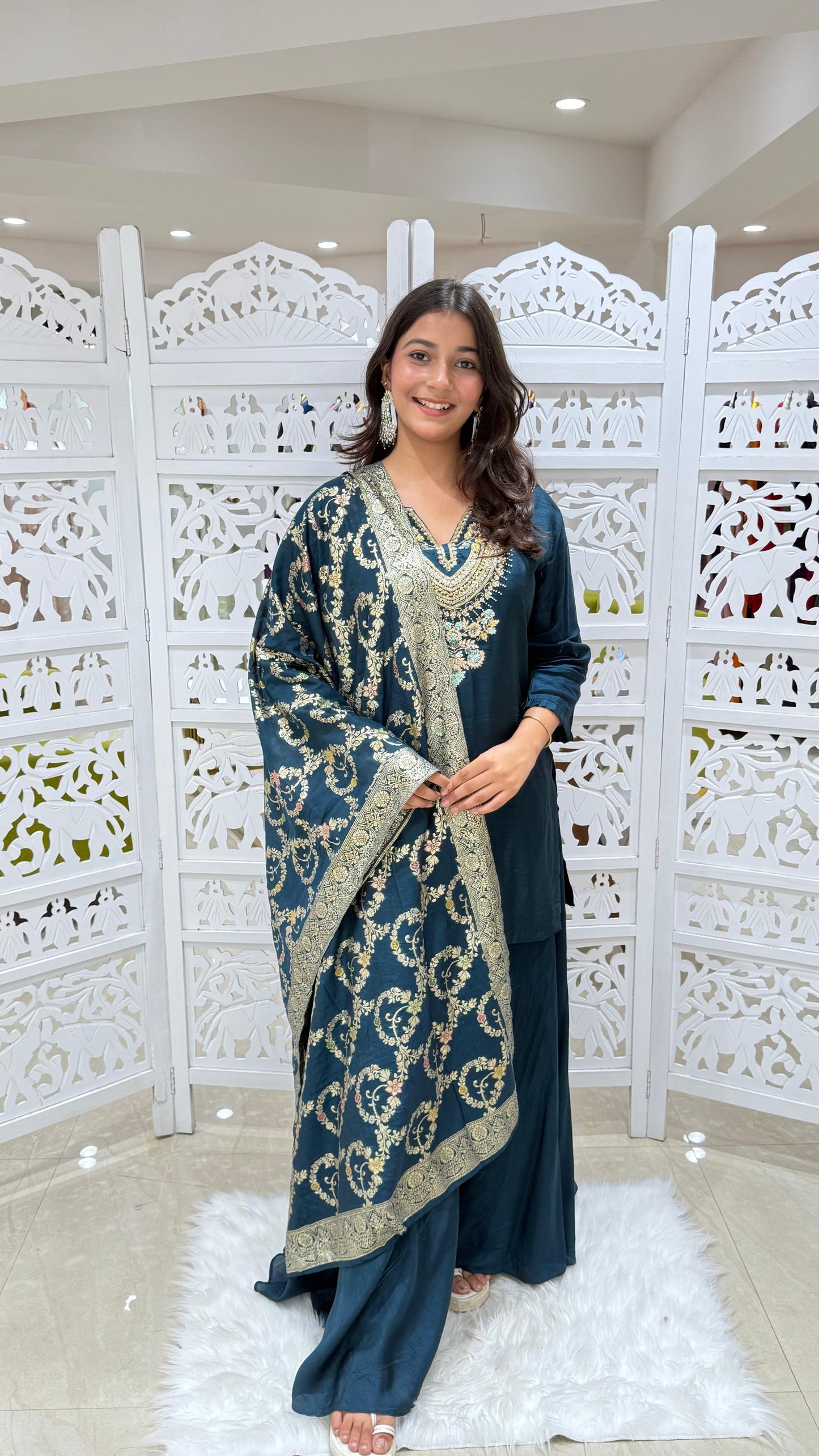 Kurti plazo with dupatta