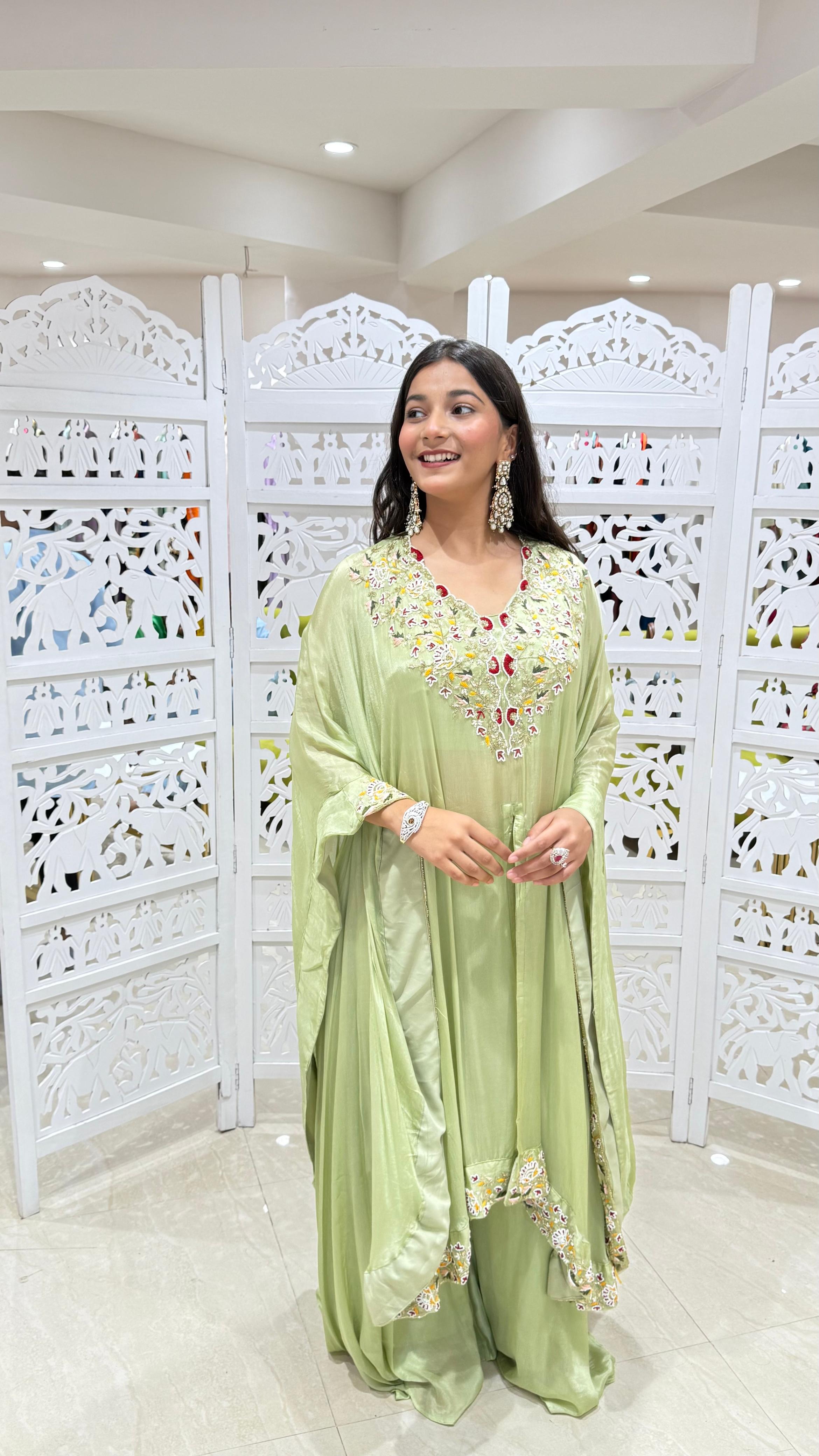 Two piece plazo kaftan