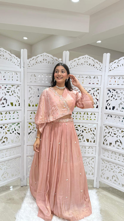 Lehenga kathdaana Sequence jardoshi motiwork Threadwork