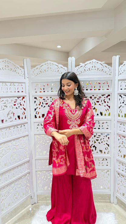 Kurti plazo with dupatta