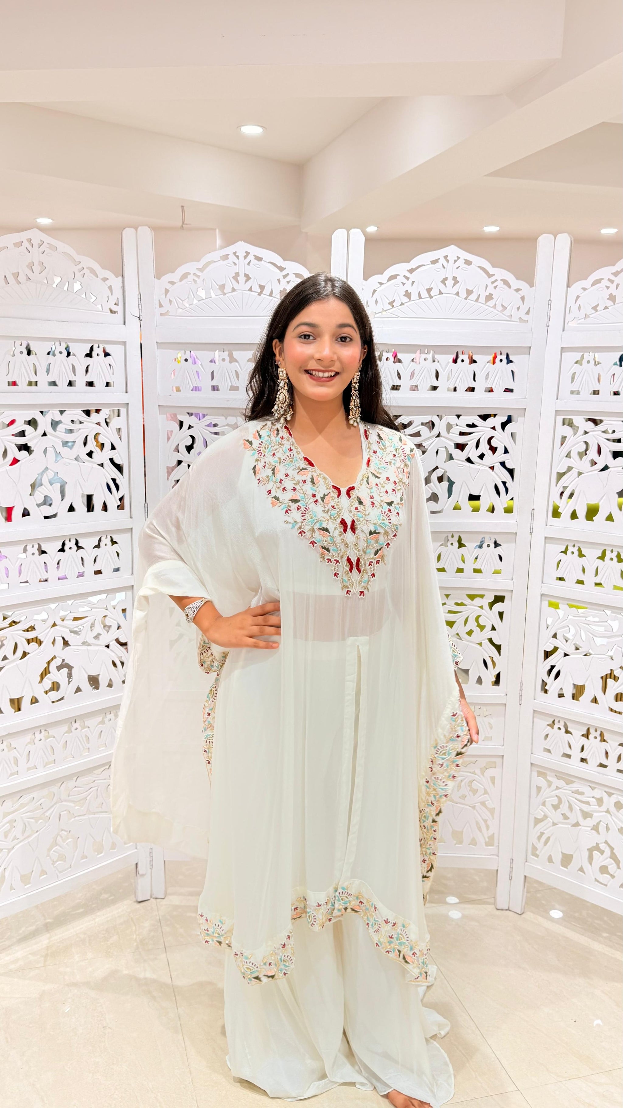 Two piece kaftan plazo