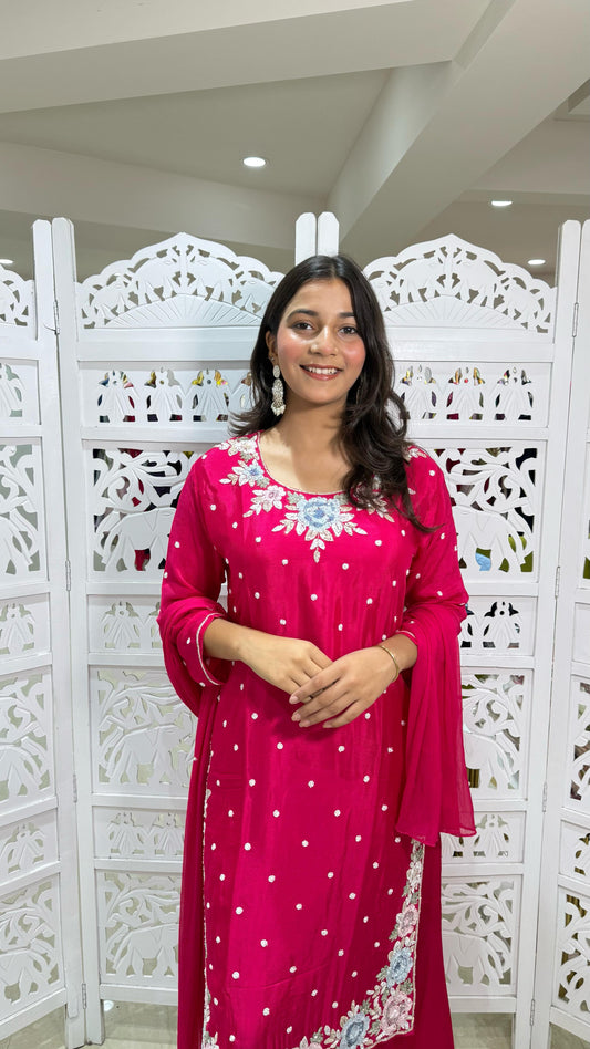 Kurti plazo with dupatta