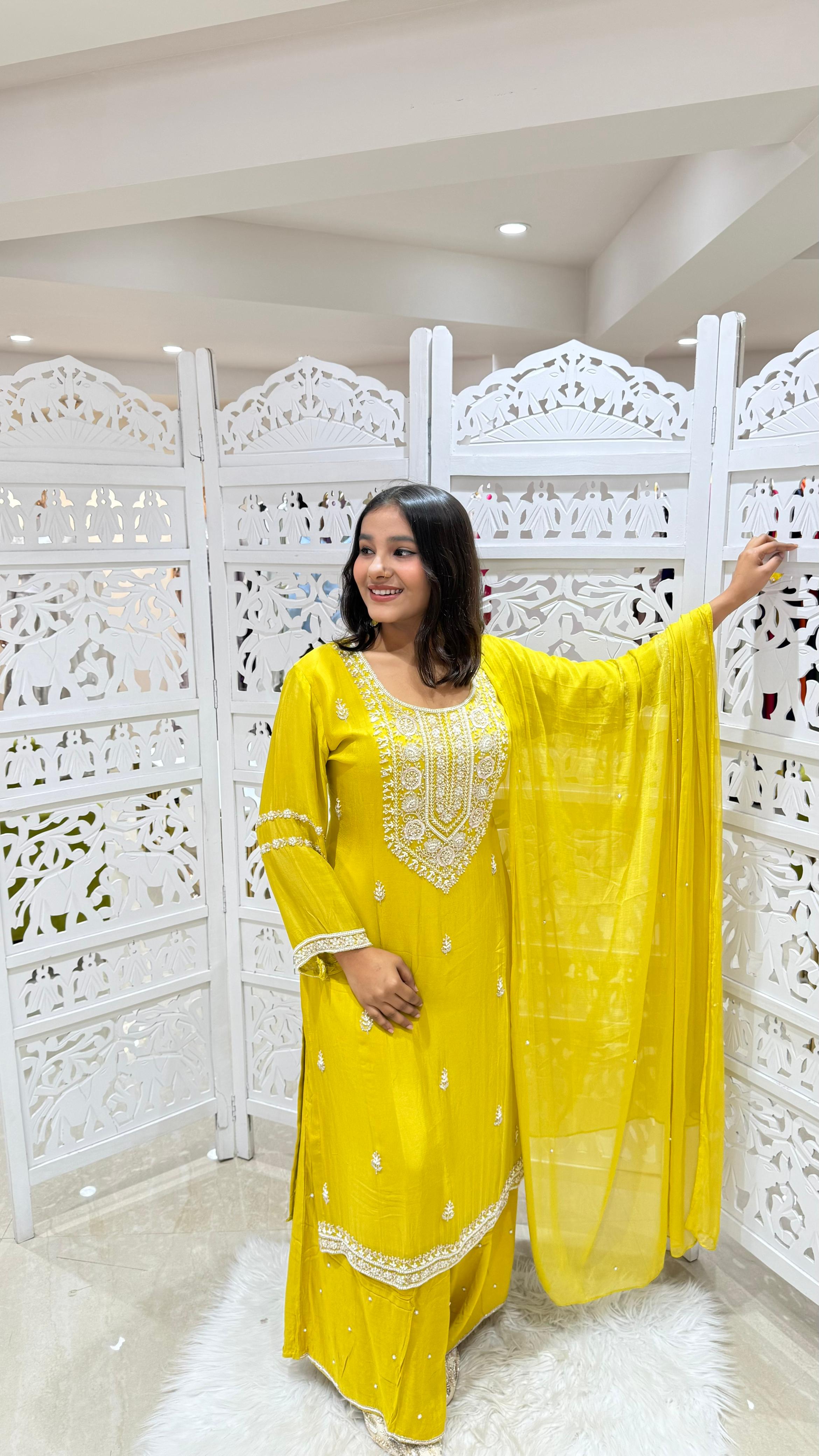 Kurti plazo dupatta