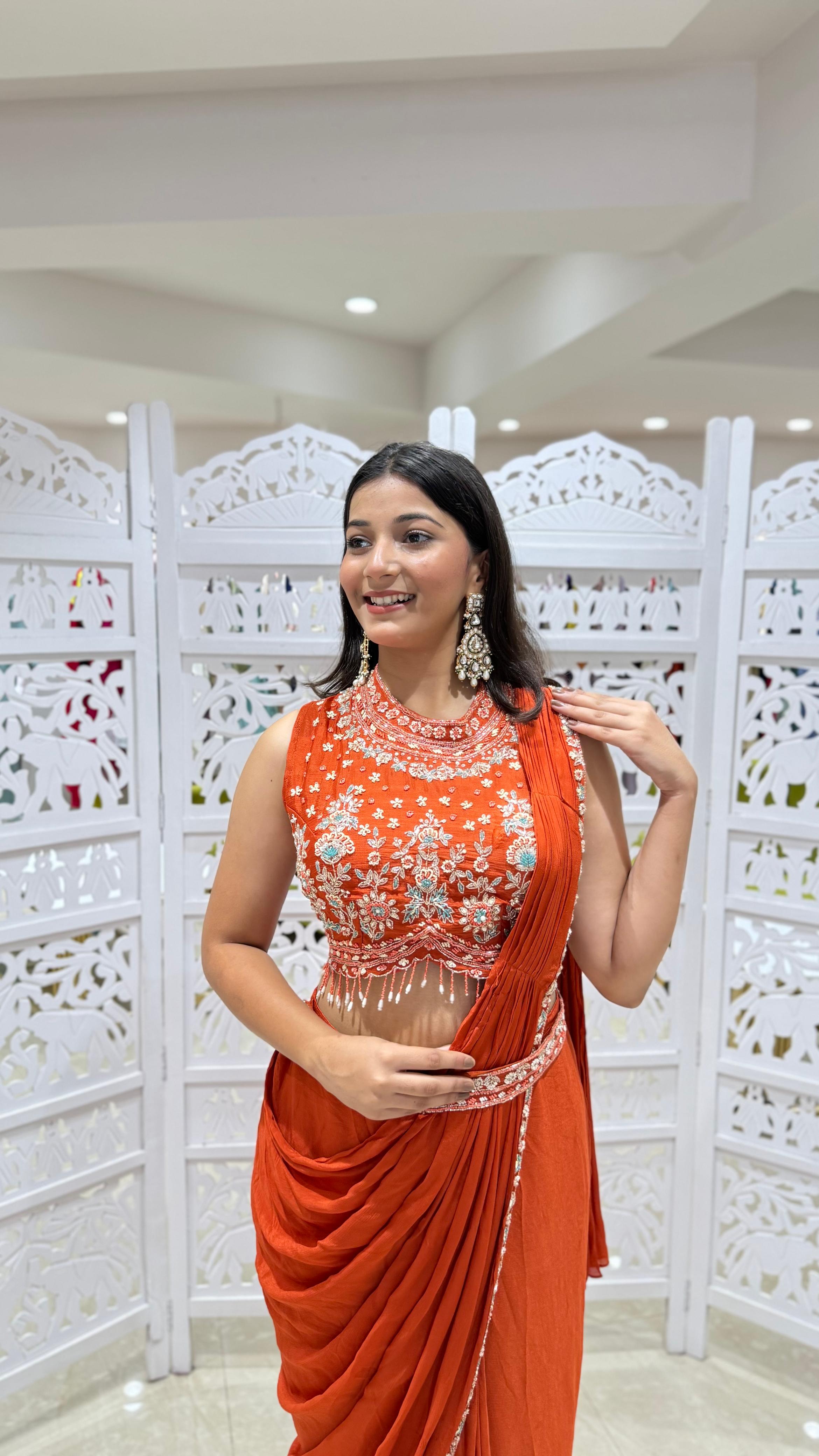 Drape Style indowestern