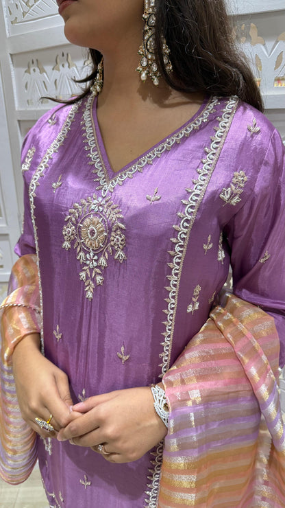 Three piece kurti plazo dupatta