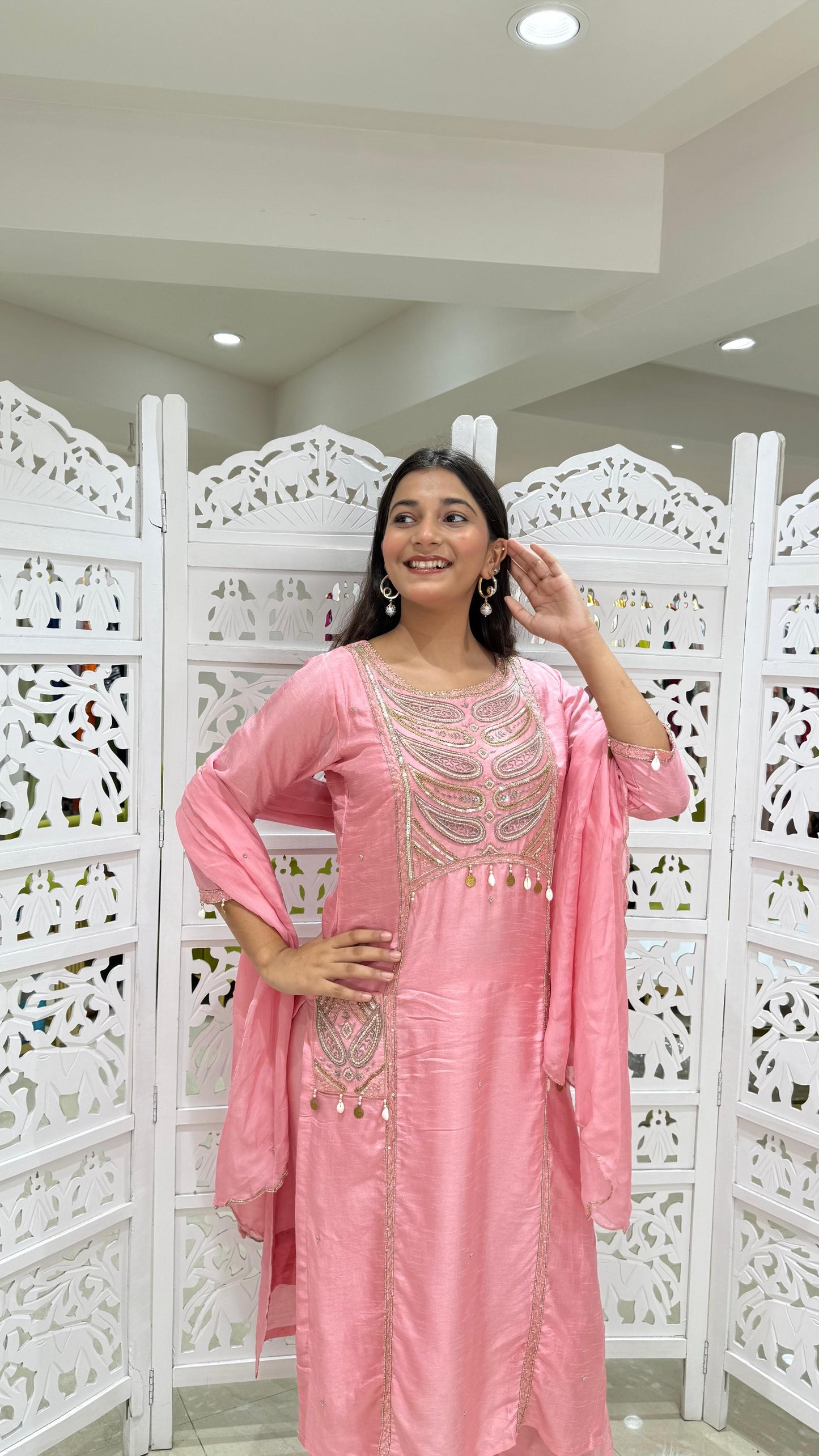 Three piece kurti pant and Duppatta