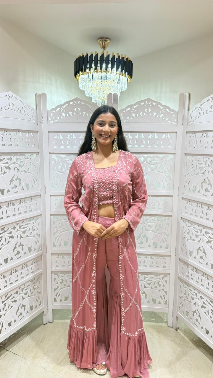 Sharara corp Top with Jacket